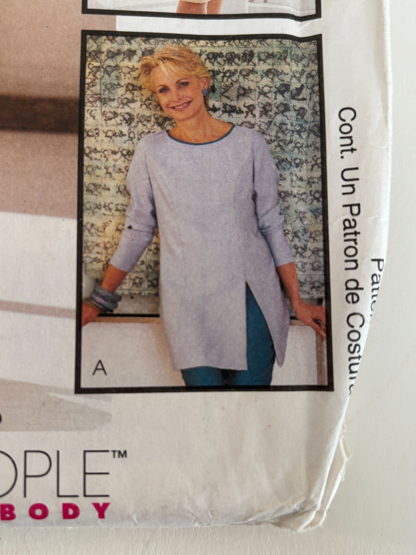 McCalls Sewing Pattern 2138 Tunic Top Pants Skirt Set Outfit Work Size 12 Uncut