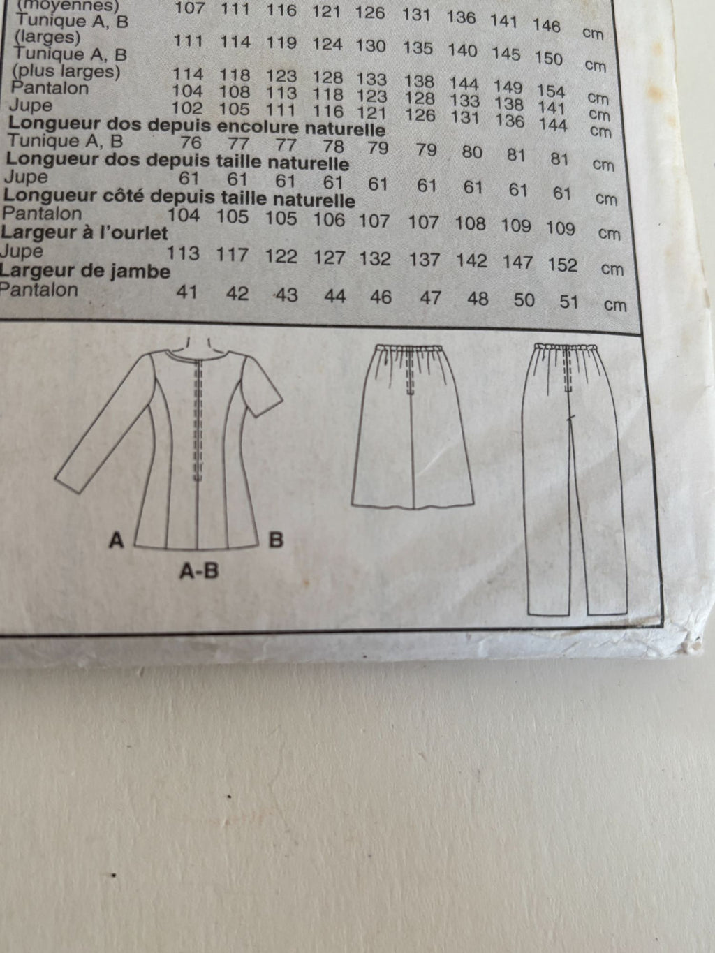 McCalls Sewing Pattern 2138 Tunic Top Pants Skirt Set Outfit Work Size 12 Uncut