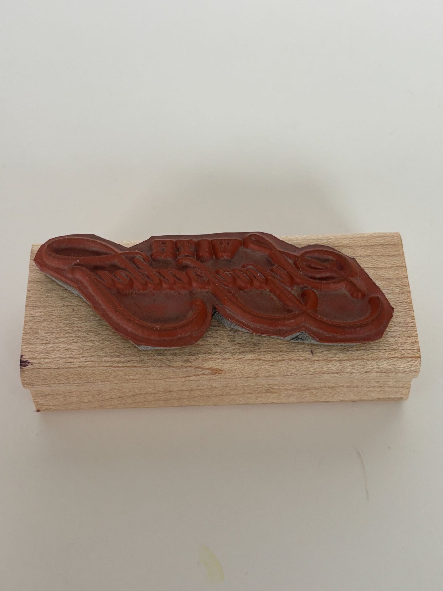 Stampin Up Rubber Stamp With Sympathy Card Making Sentiment Words Condolence