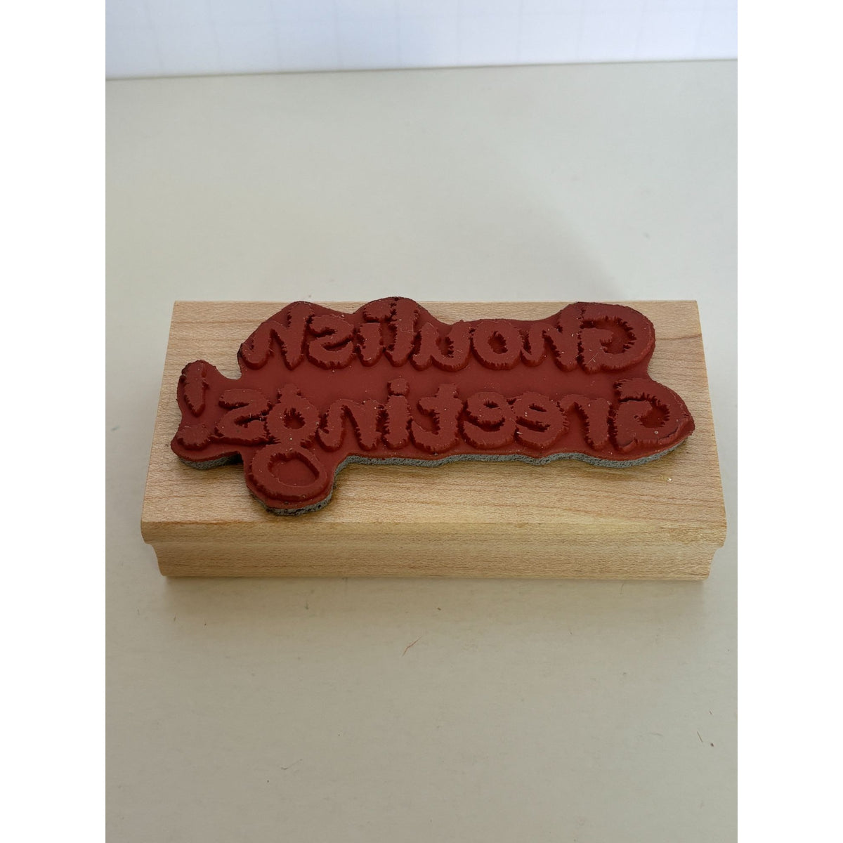 JudiKins Rubber Stamp Ghoulish Greetings Halloween Sentiment Cardmaking Words Wood Mounted Spooky Lettering Ghost