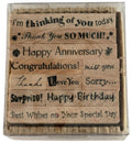 PSX Rubber Stamp Set Pixie Expressions Greetings Thanks Miss You Surprise Words
