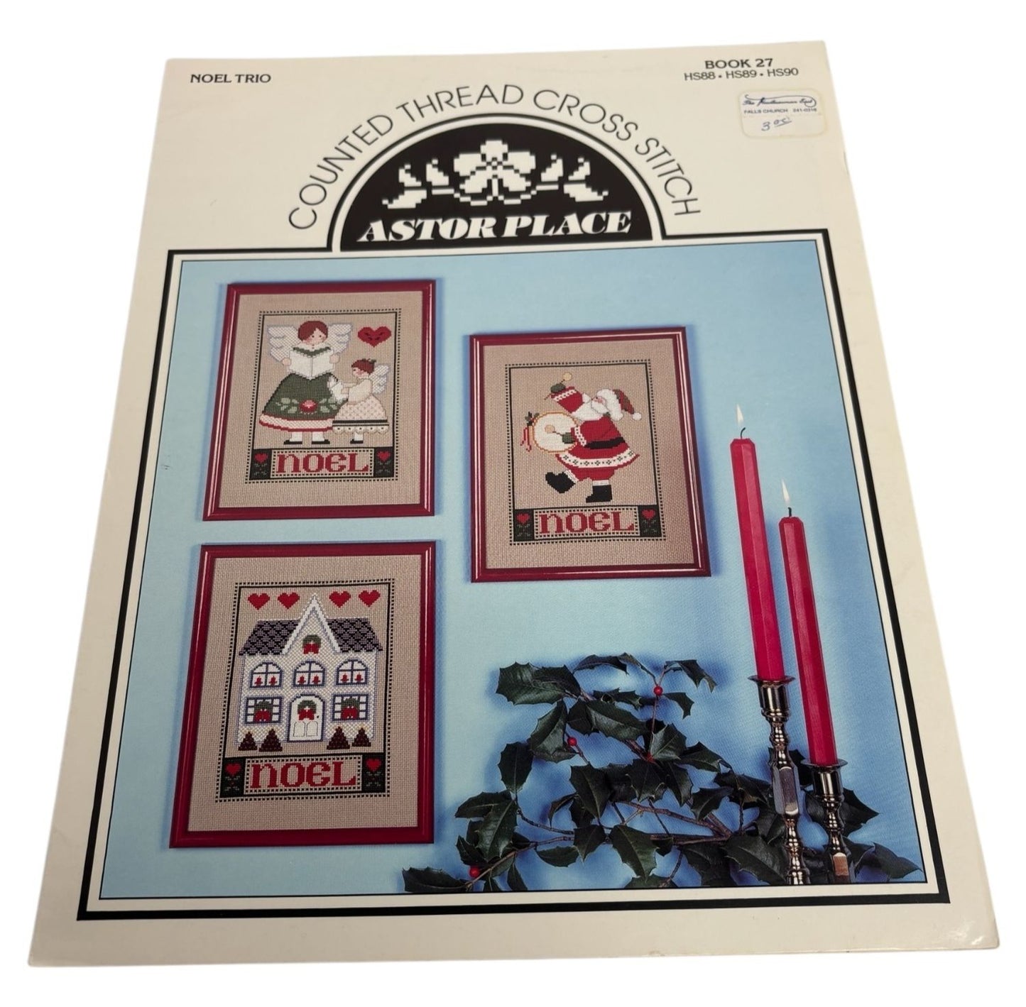 Astor Place Counted Thread Cross Stitch Pattern Book Noel Trio Christmas Santa