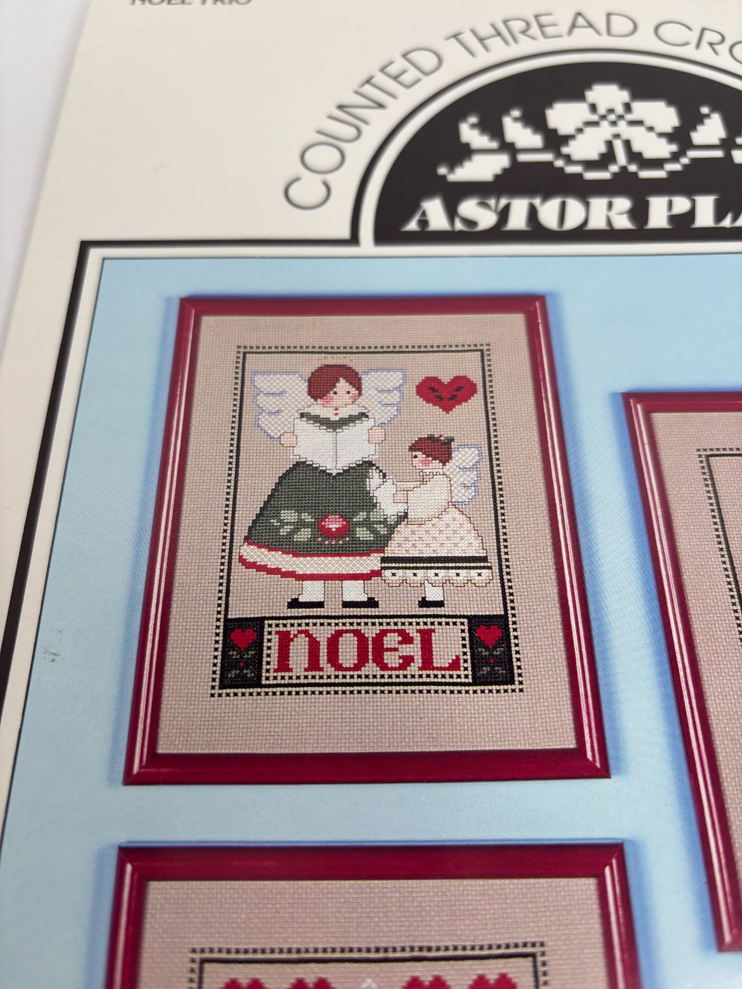 Astor Place Counted Thread Cross Stitch Pattern Book Noel Trio Christmas Santa