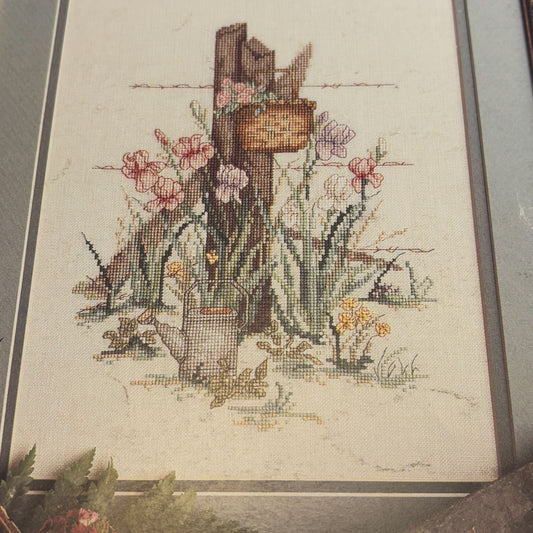 Leisure Arts Forgotten Basket Cross Stitch Pattern Paula Vaughan Book 23 Fence