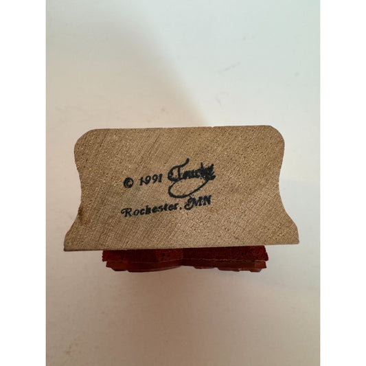Touche Rubber Stamp Joy To You and Yours Christmas Gift Tag Card Making Words