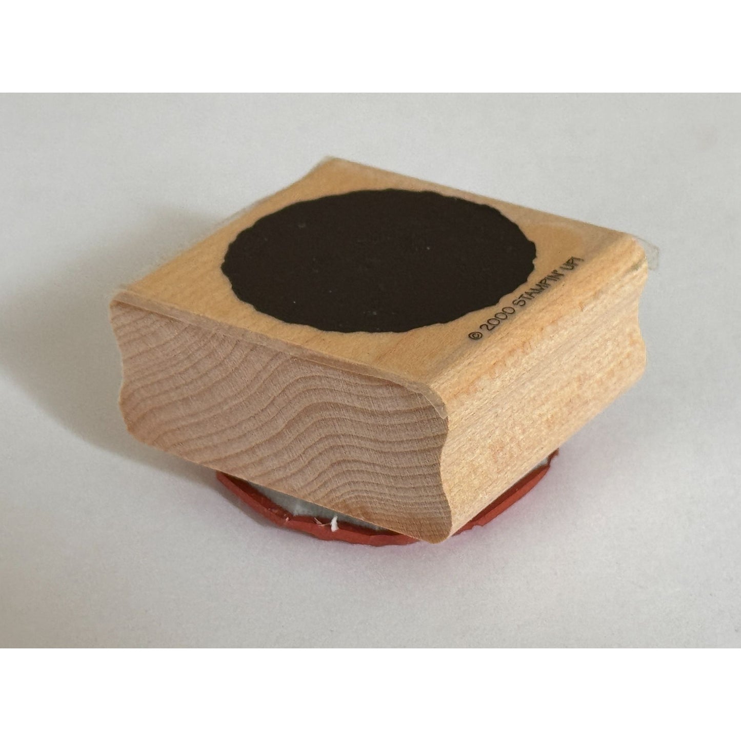 Stampin Up Rubber Stamp Scalloped Circle Shape Craft Tool Card Making Wooden