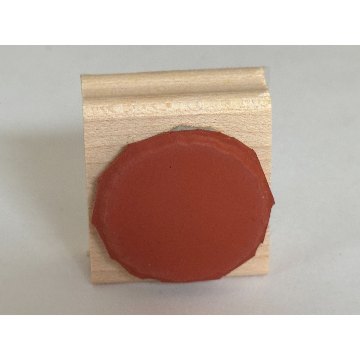 Stampin Up Rubber Stamp Scalloped Circle Shape Craft Tool Card Making Wooden