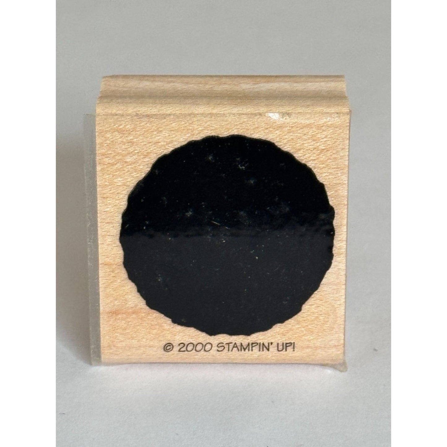 Stampin Up Rubber Stamp Scalloped Circle Shape Craft Tool Card Making Wooden
