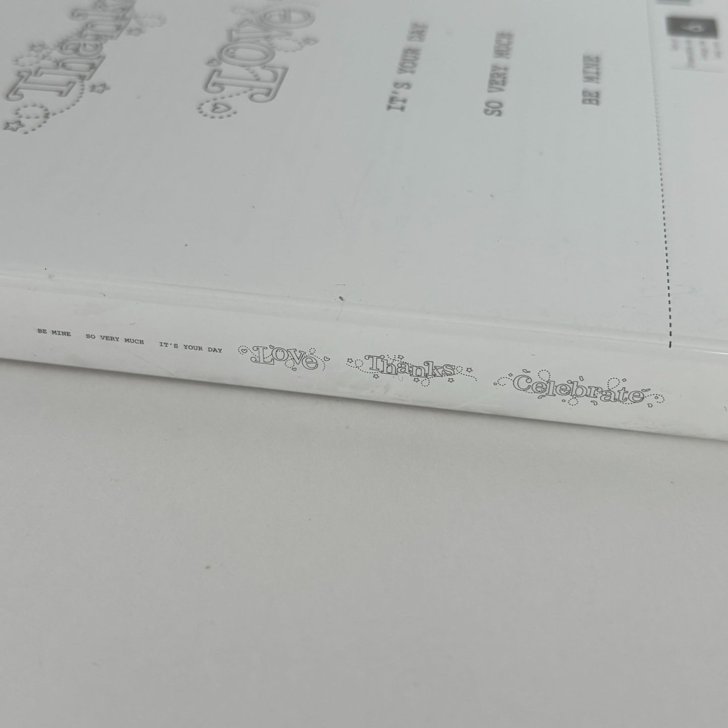 Stampin Up Clear Mount Rubber Stamp Set Outlined Occasions Celebrate Thanks Love Be Mine