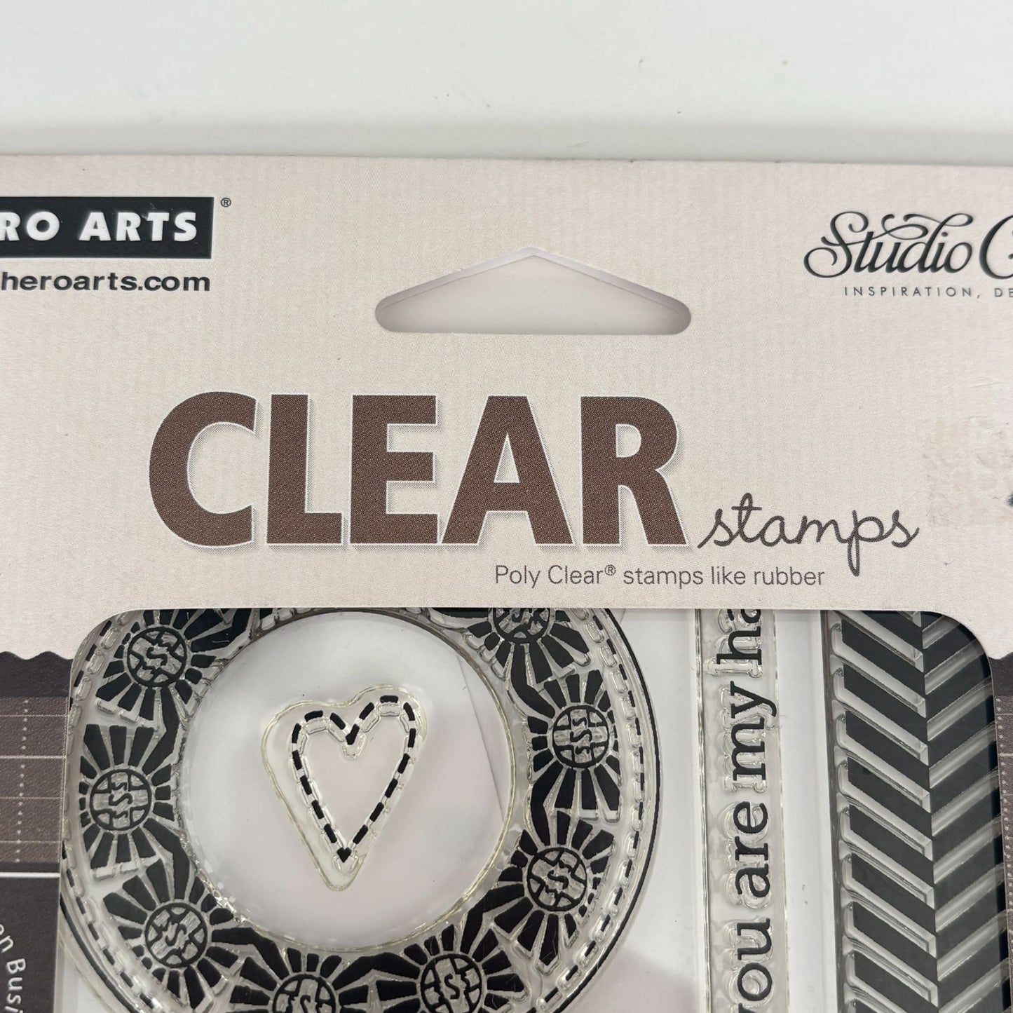 Hero Arts Clear Stamps Studio Calico My Happy Love Bird Woodgrain Circle Craft Cardmaking