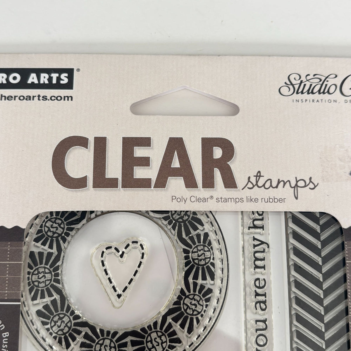Hero Arts Clear Stamps Studio Calico My Happy Love Bird Woodgrain Circle Craft Cardmaking