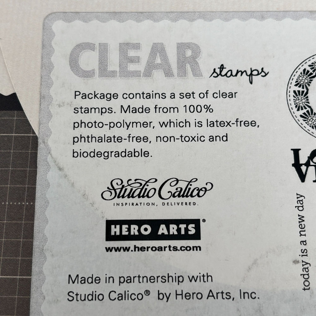 Hero Arts Clear Stamps Studio Calico My Happy Love Bird Woodgrain Circle Craft Cardmaking