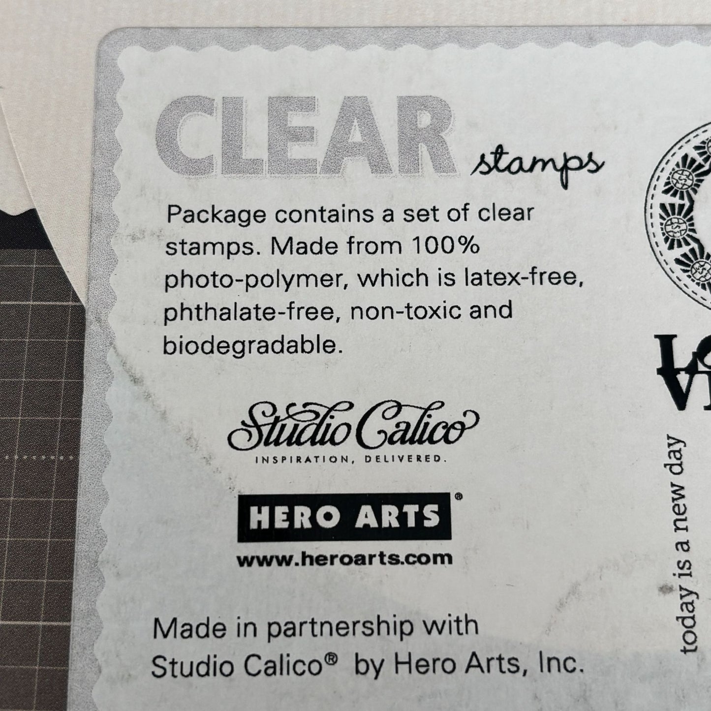 Hero Arts Clear Stamps Studio Calico My Happy Love Bird Woodgrain Circle Craft Cardmaking