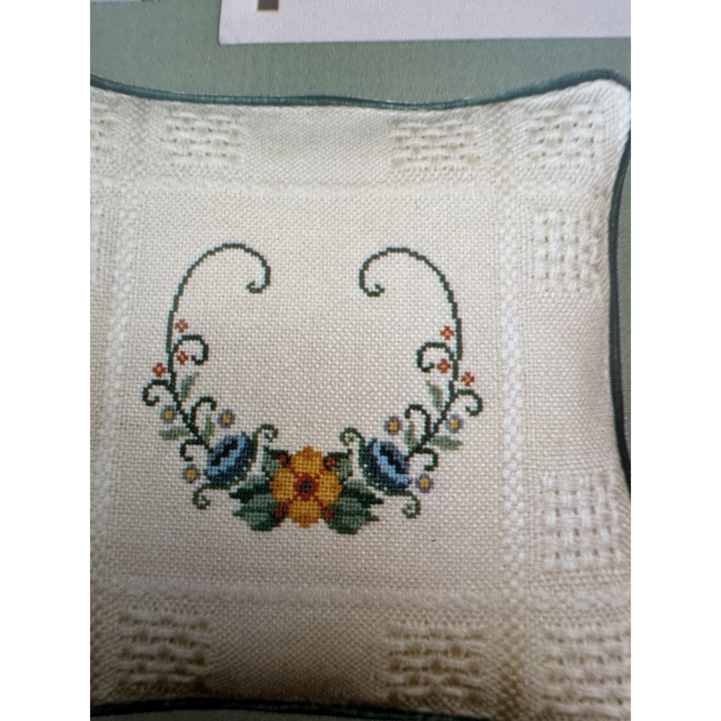 Through The House Cross Stitch Pattern Book Cat Dog Pillow Guardian Angel Prayer