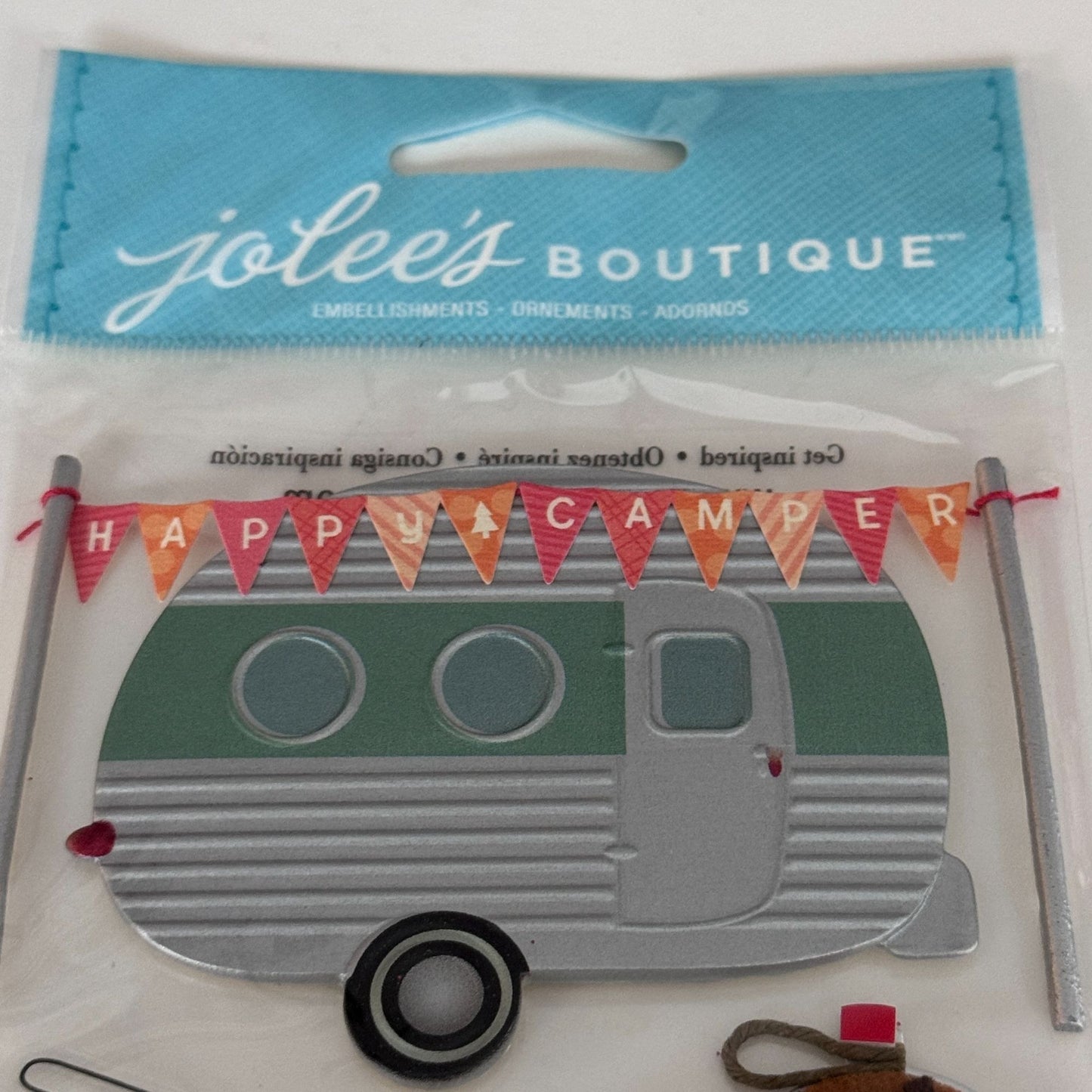 Jolees Boutique Happy Camper Camping Embellishments Stickers RV Smores Campfire