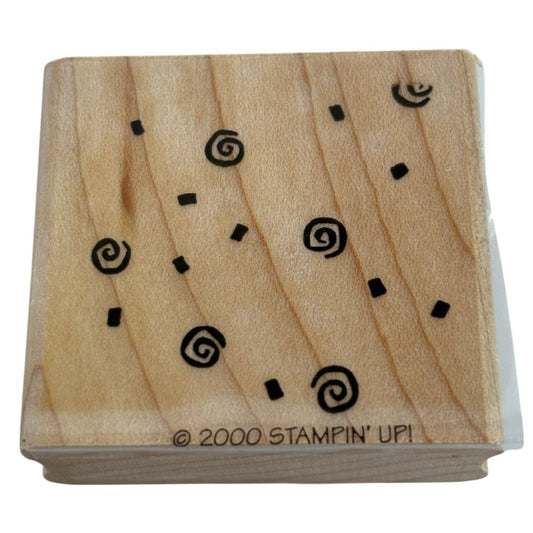 Stampin Up Rubber Stamp Confetti and Swirls Itty Bitty Background Birthday Party