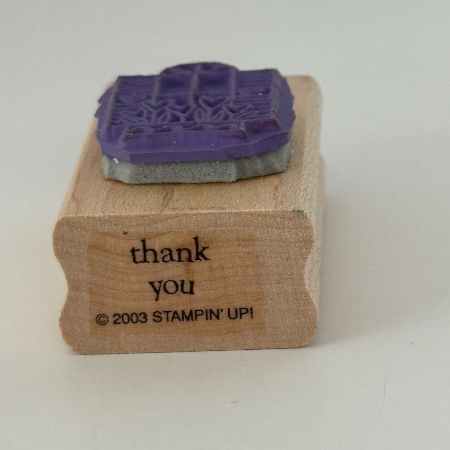 Stampin Up Rubber Stamp Window Flower Box Floral Hearts Thank You Valentines Day