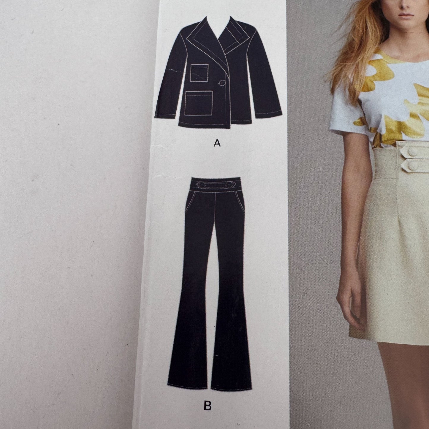 Simplicity Sewing Pattern 8058 Work Suit  Jacket Pants Skirt Modern Chic Wardrobe 12-20 Uncut