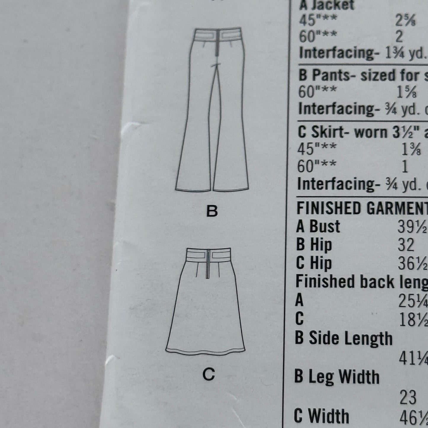 Simplicity Sewing Pattern 8058 Work Suit  Jacket Pants Skirt Modern Chic Wardrobe 12-20 Uncut