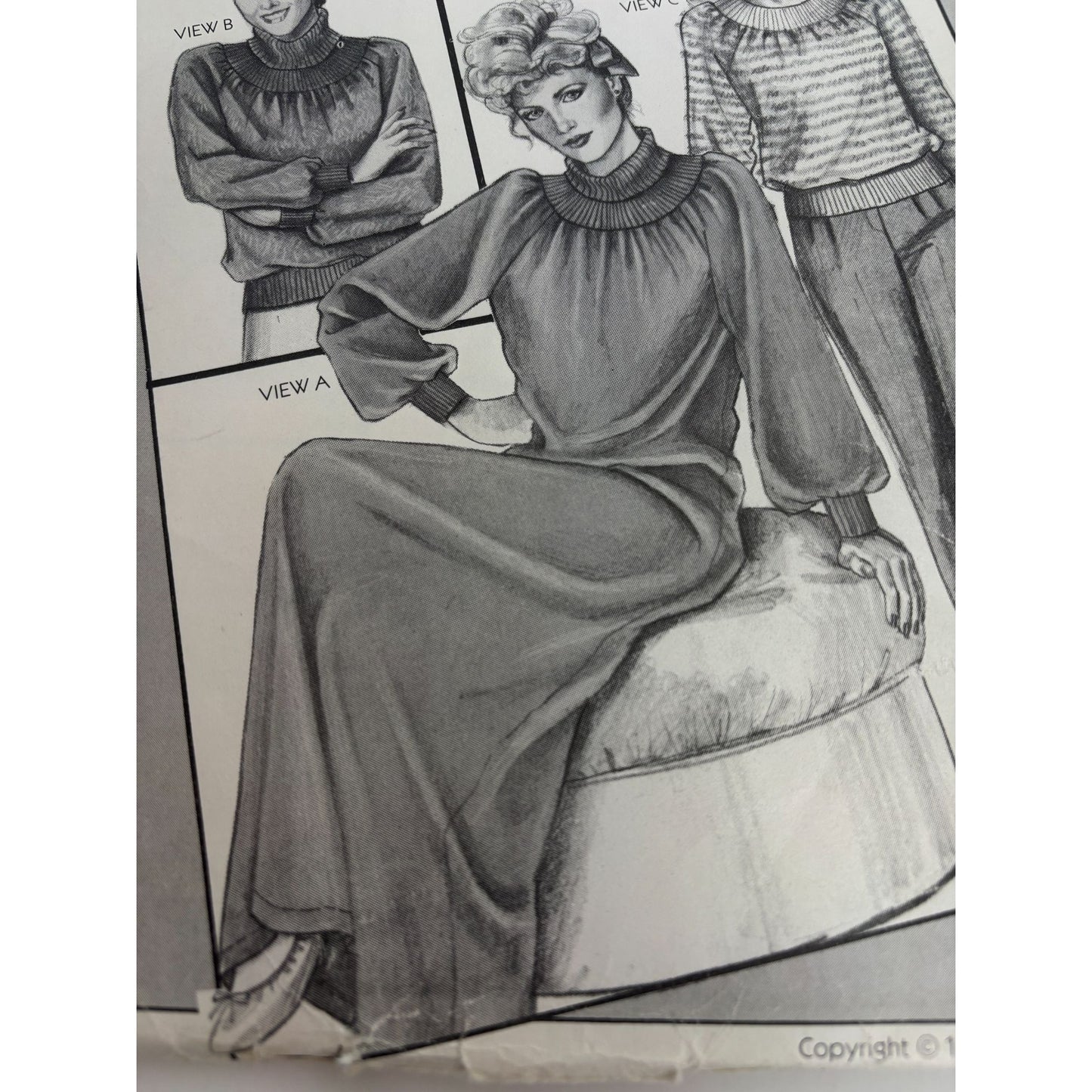 Stretch and Sew Sewing Pattern 5275 Snuggler Gown Dress Sweaters S M L Cowl Neck
