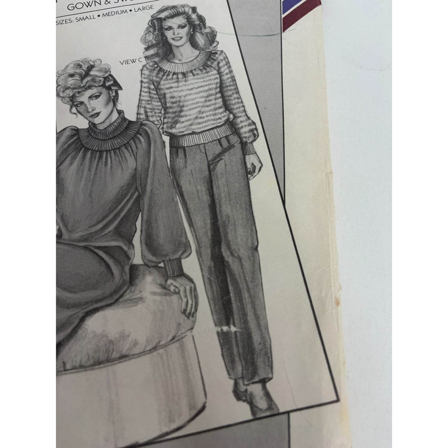 Stretch and Sew Sewing Pattern 5275 Snuggler Gown Dress Sweaters S M L Cowl Neck