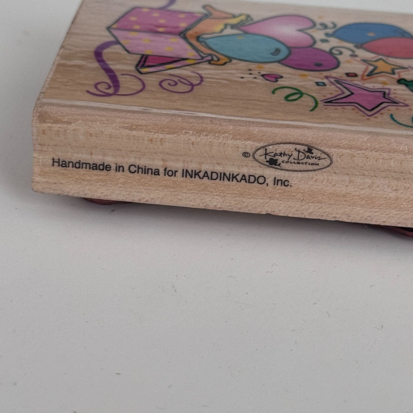 Inkadinkado Rubber Stamp Birthday Celebration Balloons Gift Box Celebration Cardmaking Craft