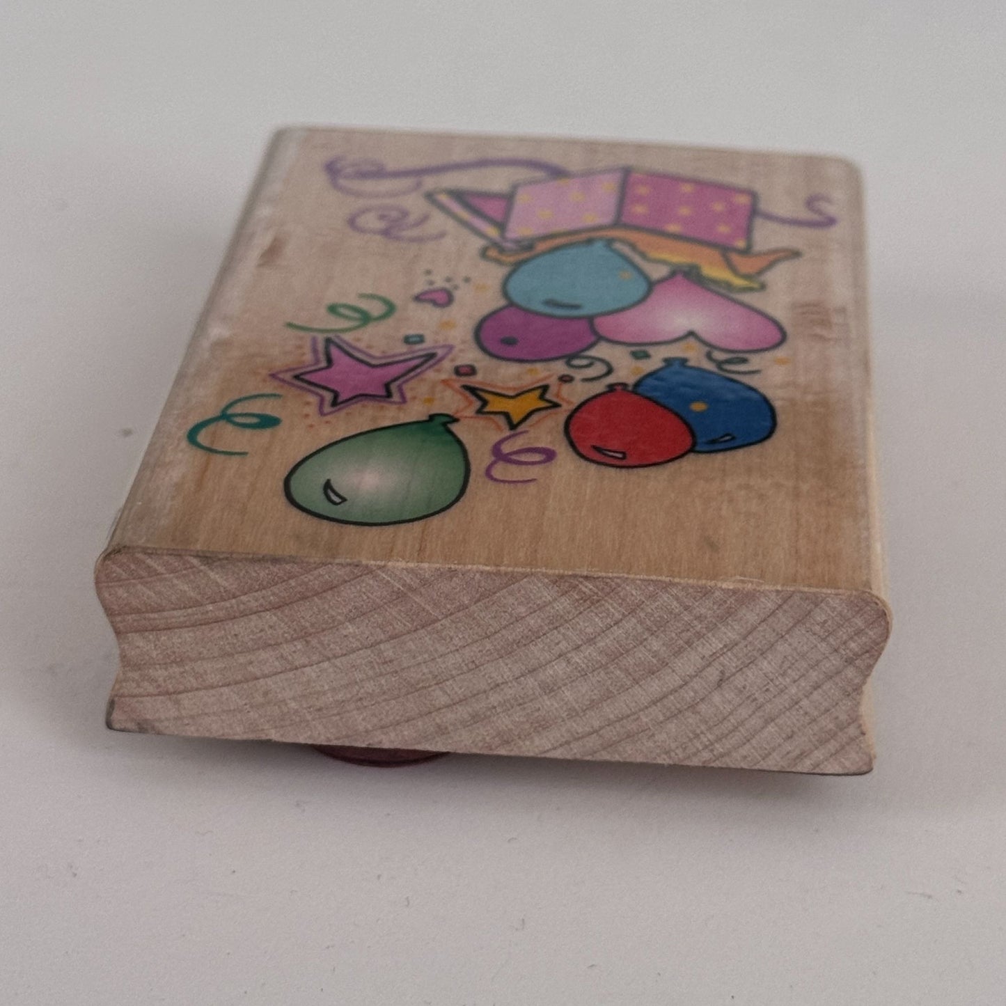 Inkadinkado Rubber Stamp Birthday Celebration Balloons Gift Box Celebration Cardmaking Craft