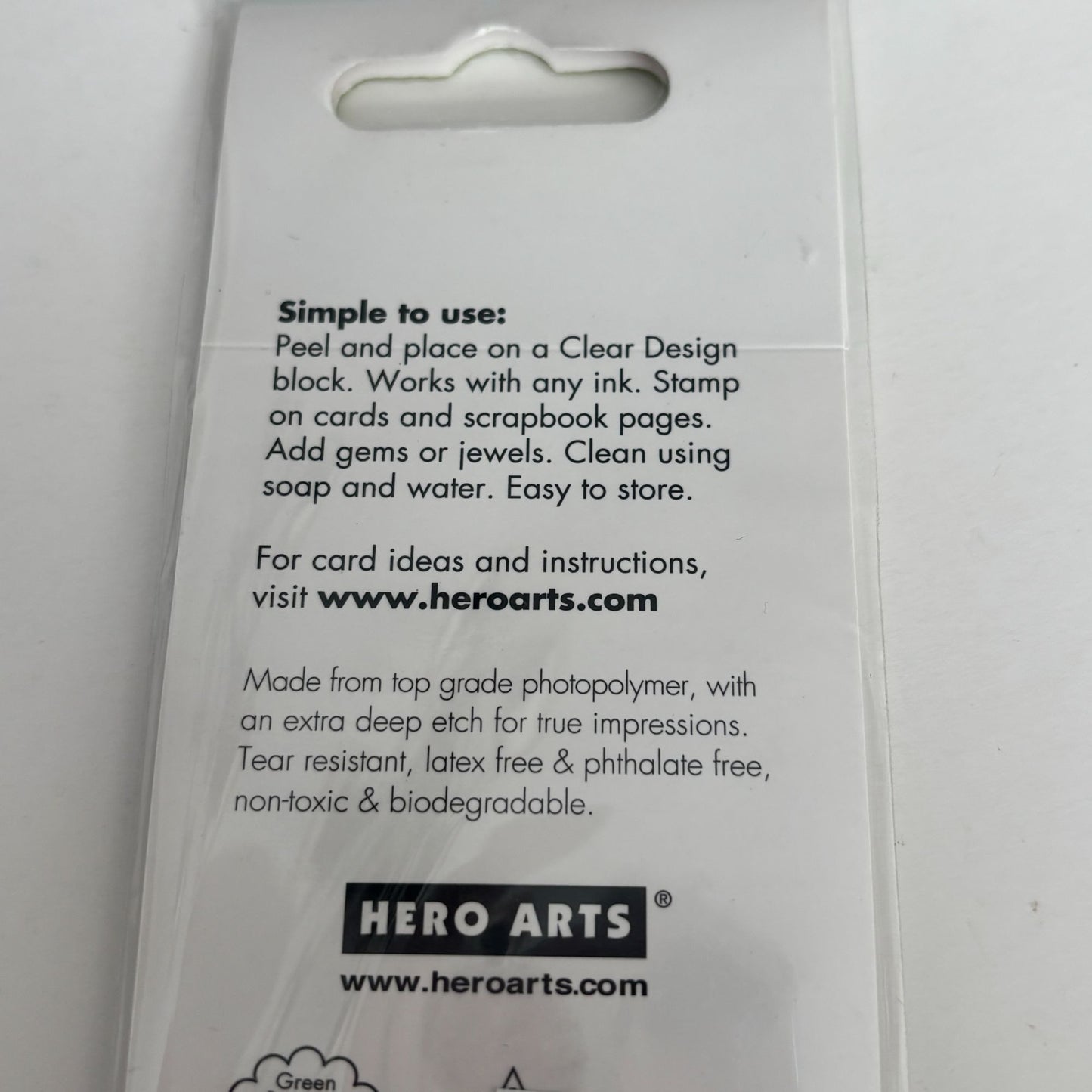 Hero Arts Sparkle Clear Stamp Set Hello Birdie with Flower Embellishments Craft Cardmaking Scrapbooking