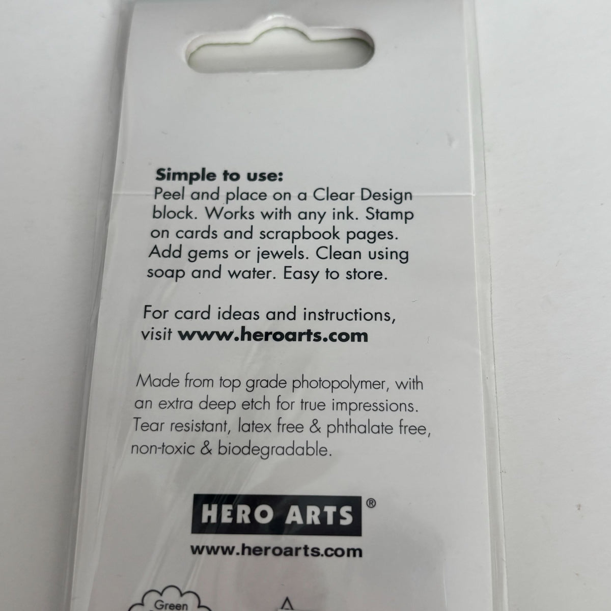 Hero Arts Sparkle Clear Stamp Set Hello Birdie with Flower Embellishments Craft Cardmaking Scrapbooking