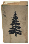 Double D Wood Rubber Stamp Christmas Tree Nature Forest Scenemaker Landscape
