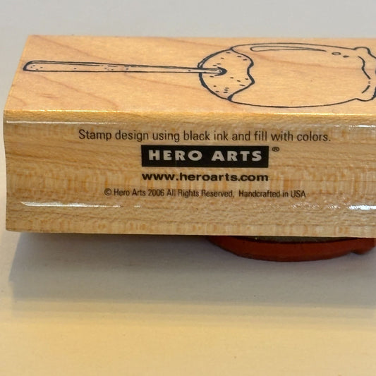 Hero Arts Rubber Stamp Candy Caramel Apple Dessert Card Making Fall Halloween Season Food