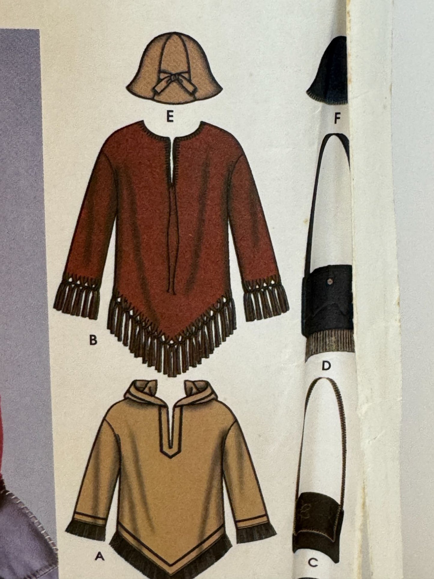 Simplicity Sewing Pattern 5465 Easy Poncho Top Bag Hat Blanket Winter L XL 18-24