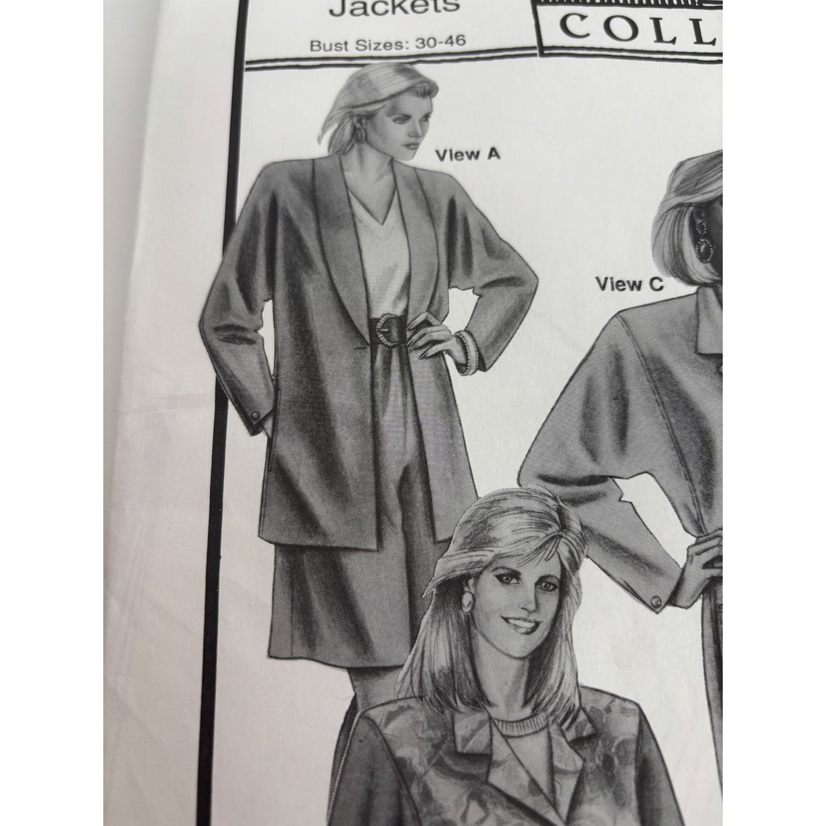 Stretch and Sew Sewing Pattern 4070 Jacket Dolman Sleeves Blazer Bust 30-46 UC