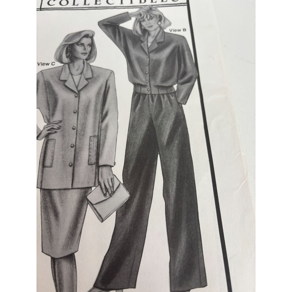 Stretch and Sew Sewing Pattern 4070 Jacket Dolman Sleeves Blazer Bust 30-46 UC