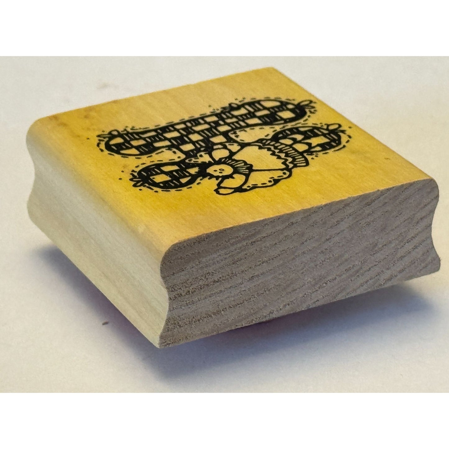 Hooks Lines and Inkers Rubber Stamp Alphabet Letter H Doll Initial Card Making