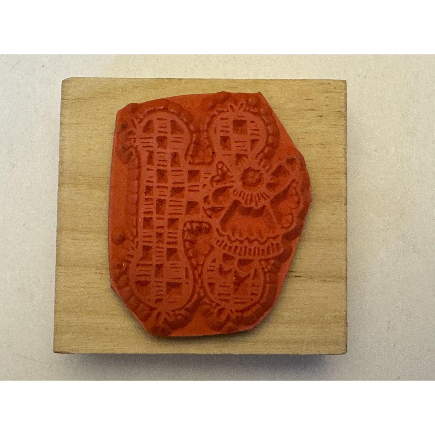 Hooks Lines and Inkers Rubber Stamp Alphabet Letter H Doll Initial Card Making