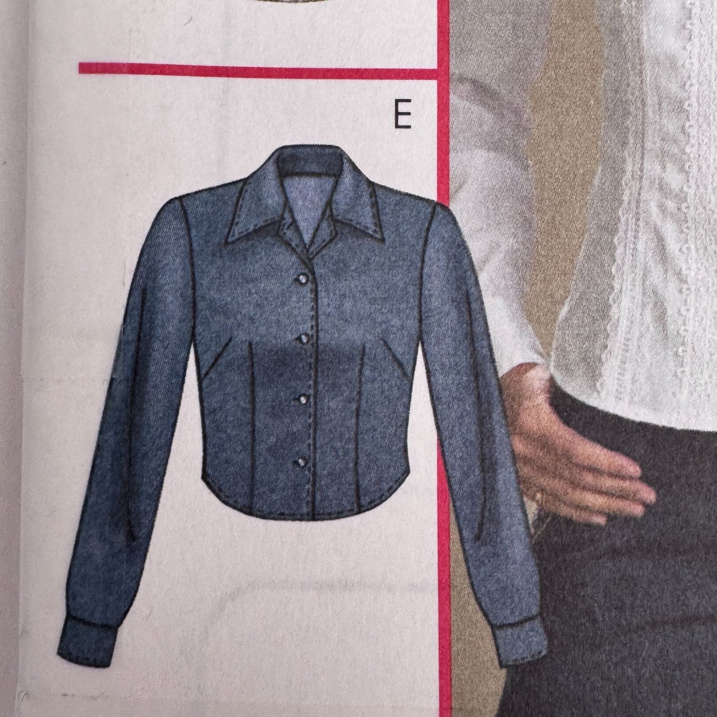 McCalls Sewing Pattern M5138 Fitted Button Down Shirt Tailored Blouse Workwear Top 14-20 Uncut