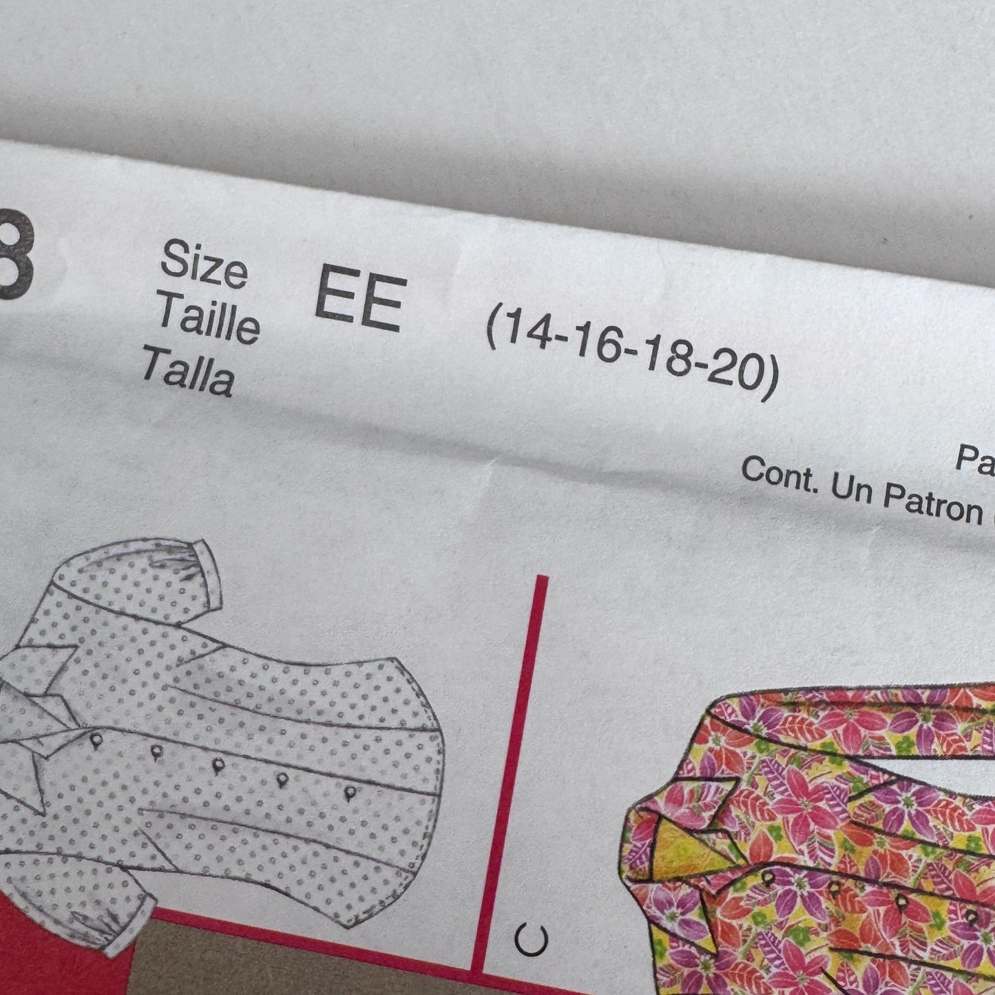 McCalls Sewing Pattern M5138 Fitted Button Down Shirt Tailored Blouse Workwear Top 14-20 Uncut