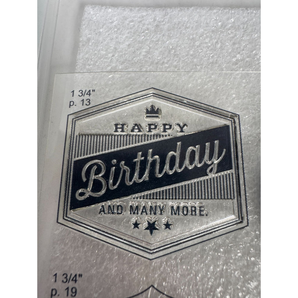 CTMH My Acrylix Acrylic Stamp Set Stamps of Approval Congrats Thanks Birthday