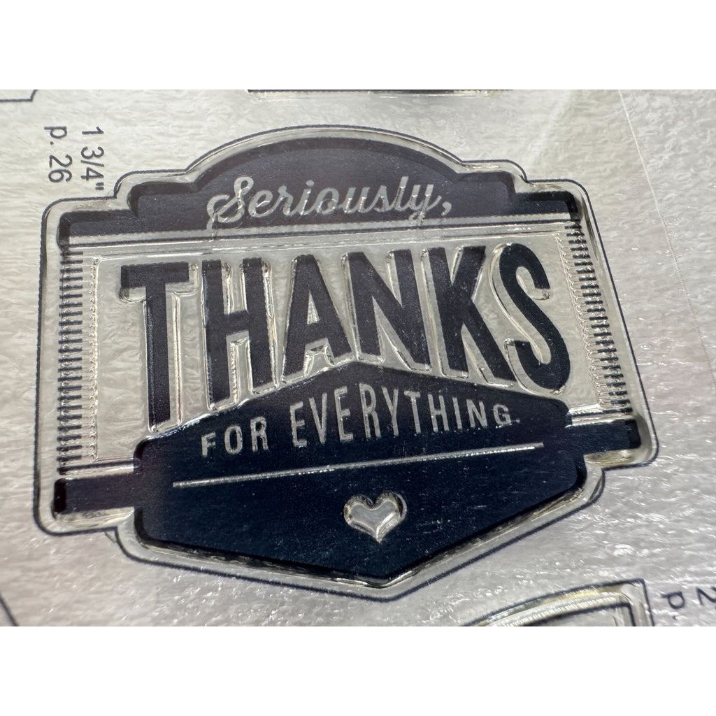 CTMH My Acrylix Acrylic Stamp Set Stamps of Approval Congrats Thanks Birthday