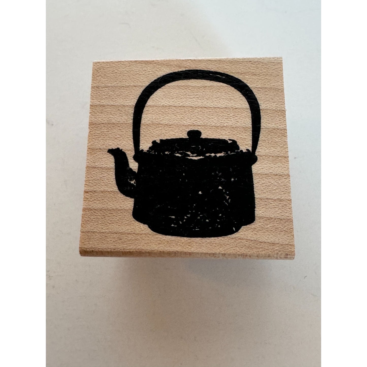 Mountainside Crafts Rubber Stamp Black Kettle Silhouette Kitchen Teapot Cooking