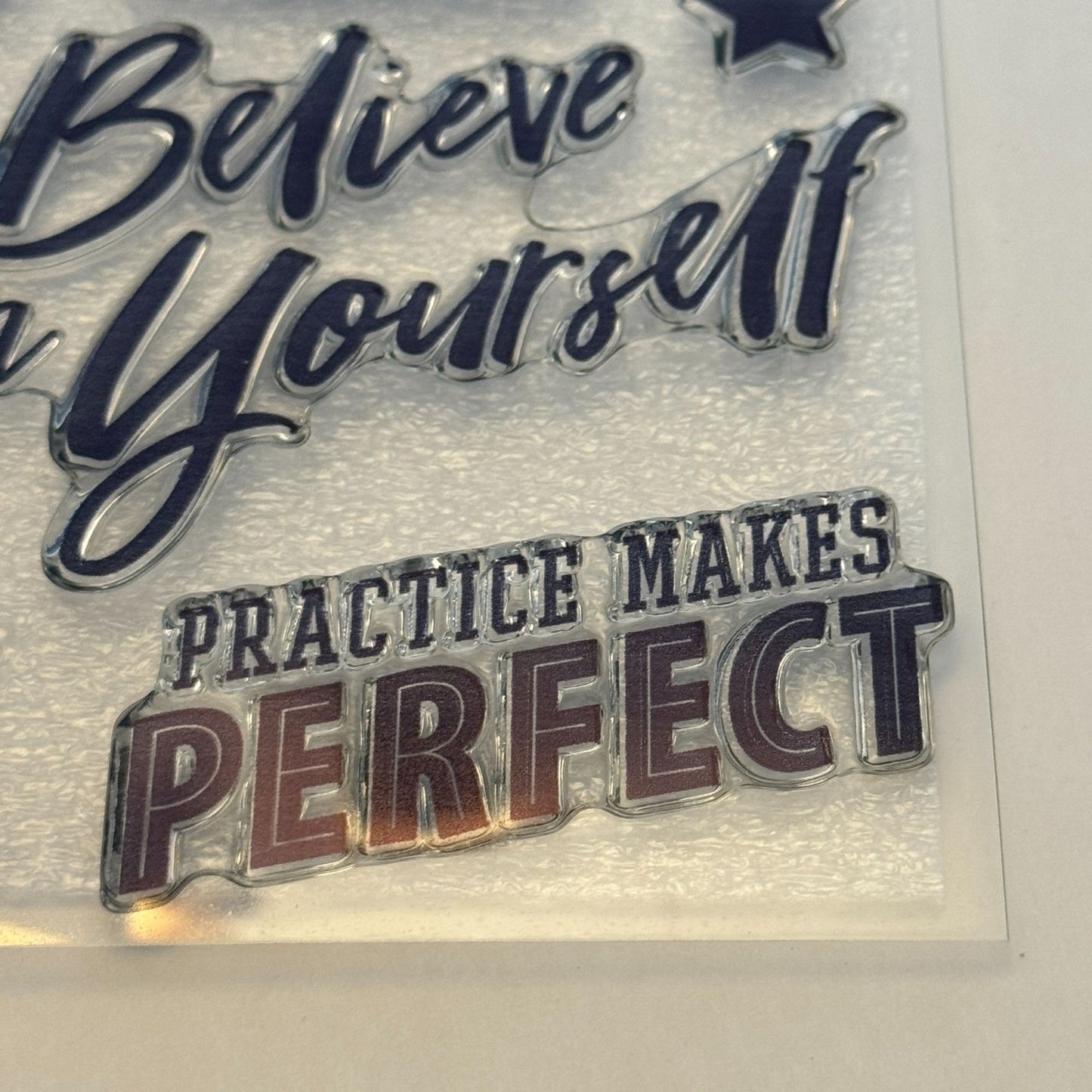 CTMH My Acrylix Acrylic Stamp Set D1854 Never Give Up Prove Them Wrong Words