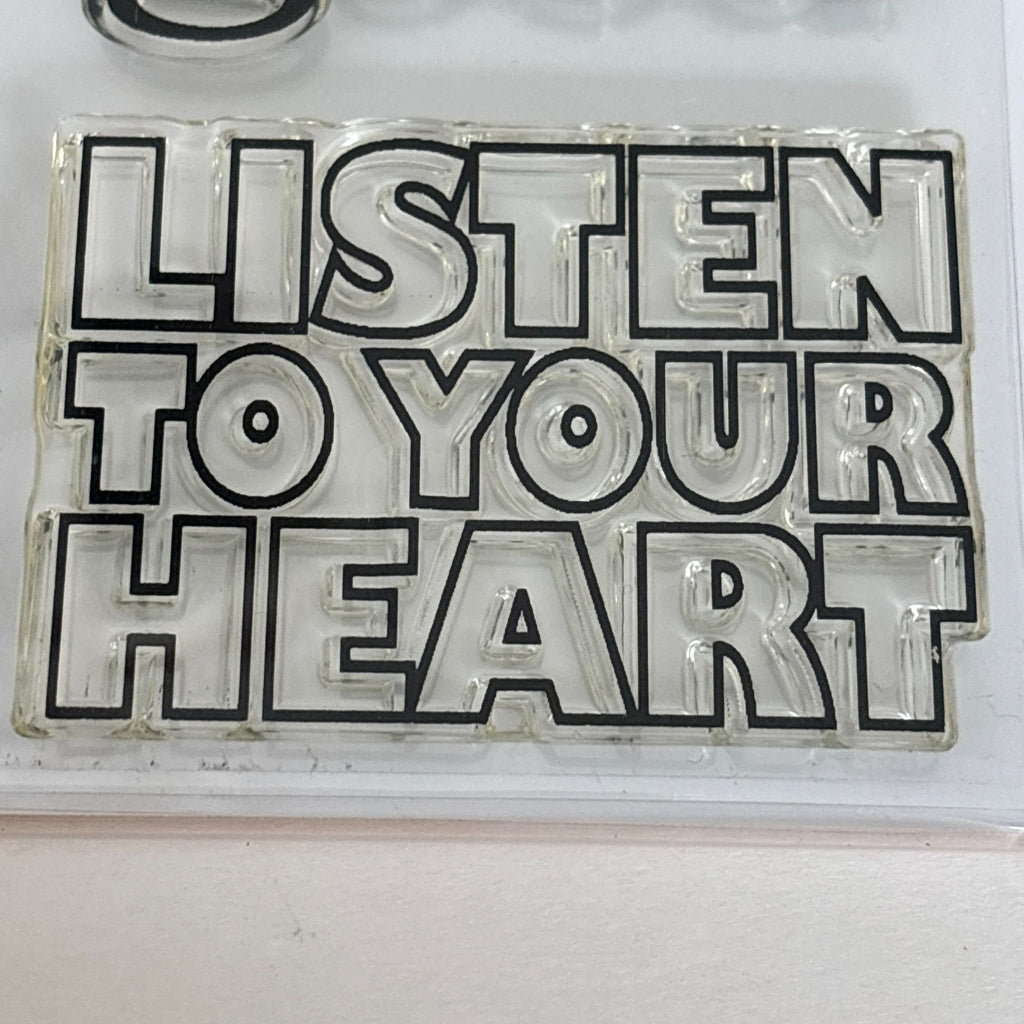 Impression Obsession Clear Stamps Rubber Set Life Is Good Inspirational Quotes Cardmaking Dream Words