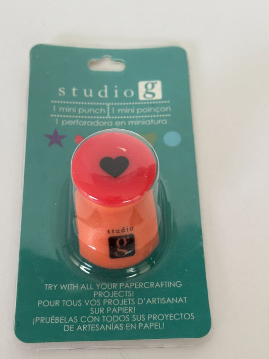 Studio G Heart Shape Mini Paper Punch Craft Valentines Day Card Making Scrapbook