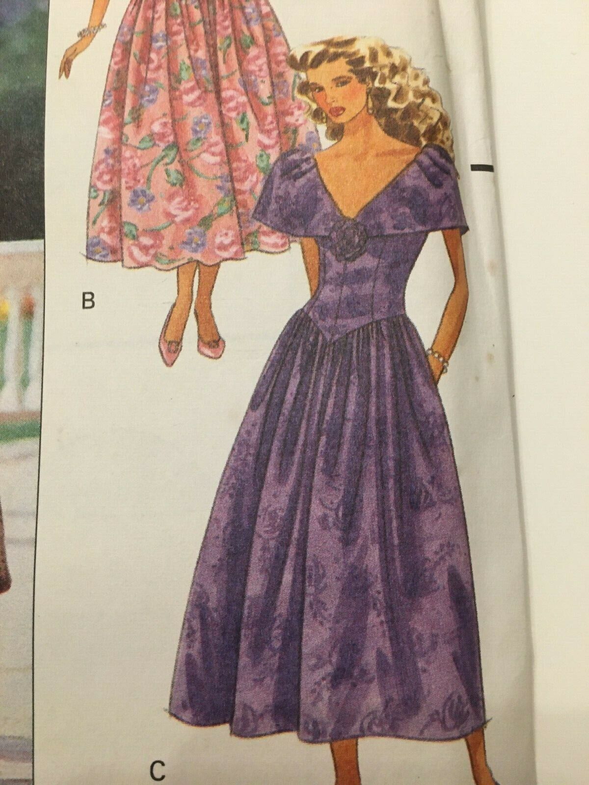 Butterick Sewing Pattern 5322 Fit and Flare Dress Party Formal 1990s UC 14 16 18