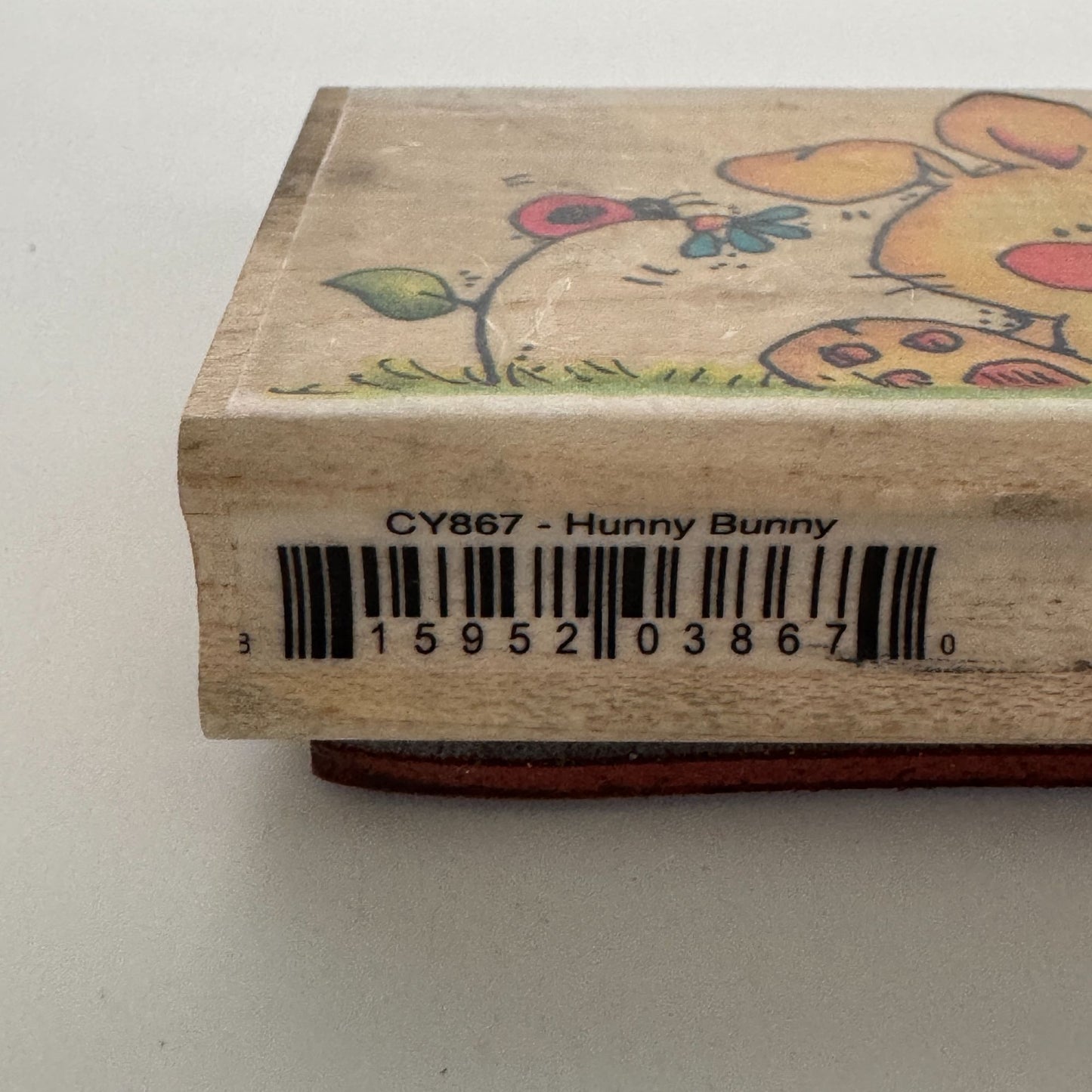 Whipper Snapper Wood Rubber Stamp Hunny Bunny Rabbit Ladybug Spring Animal CY867