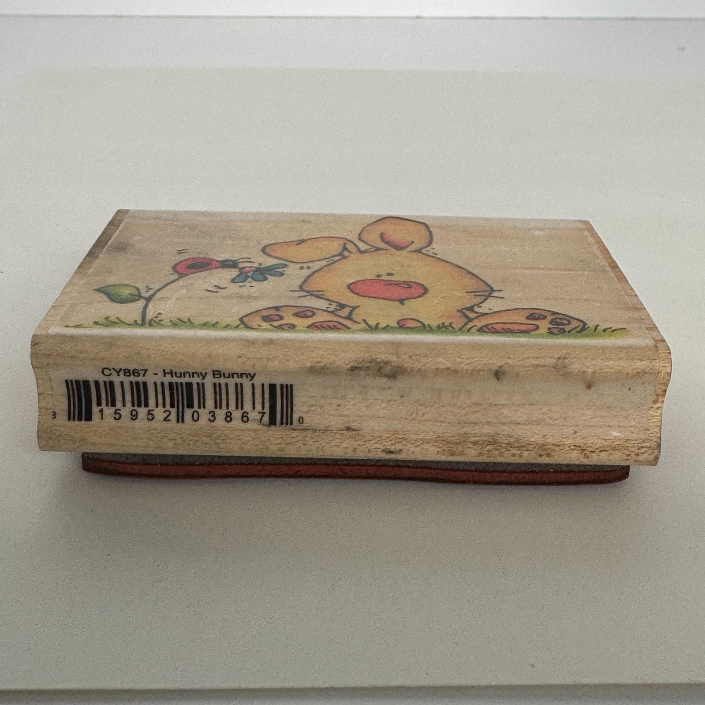 Whipper Snapper Wood Rubber Stamp Hunny Bunny Rabbit Ladybug Spring Animal CY867