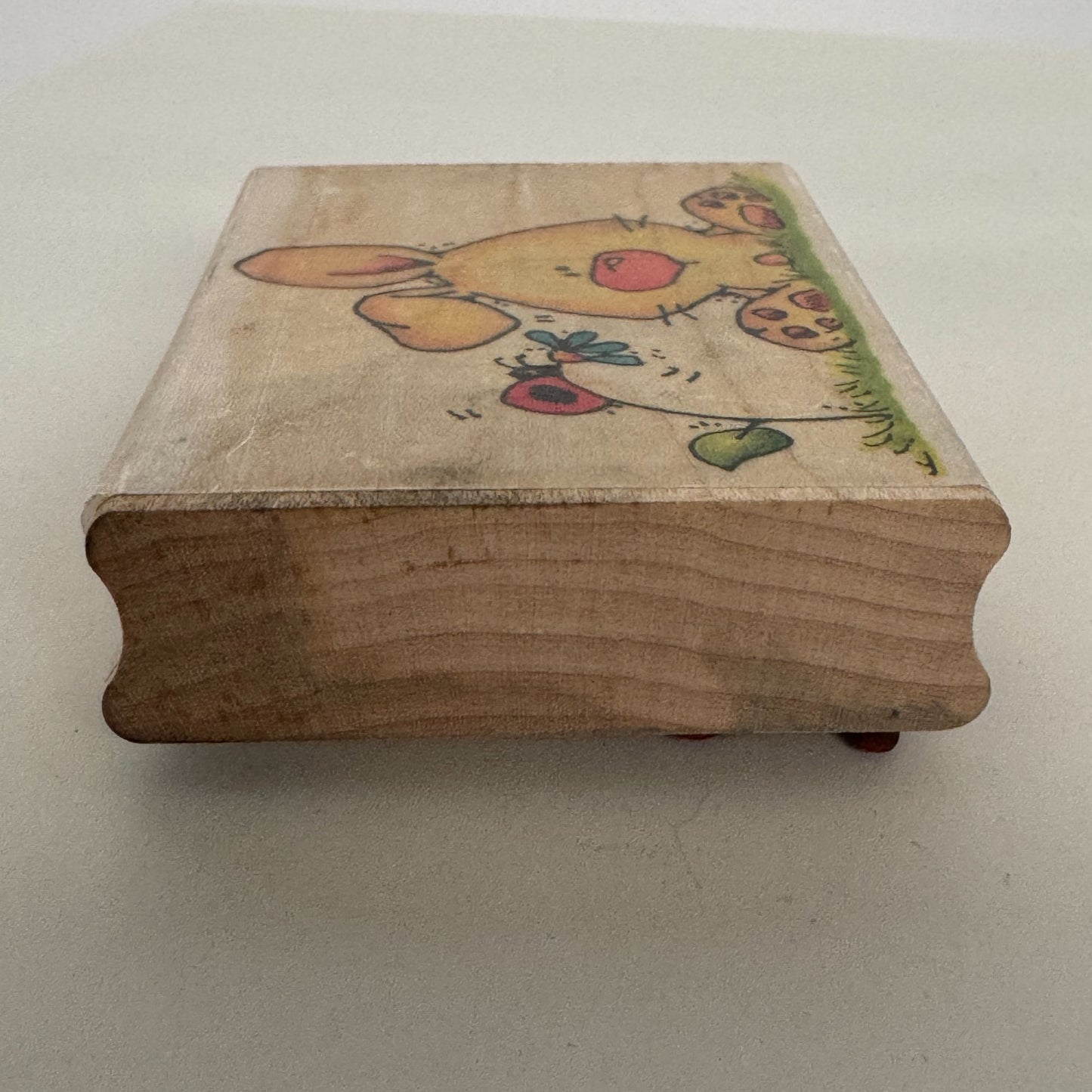 Whipper Snapper Wood Rubber Stamp Hunny Bunny Rabbit Ladybug Spring Animal CY867