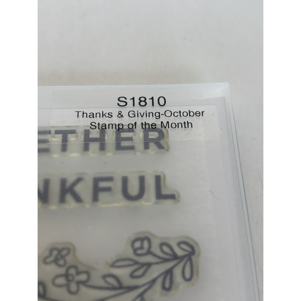 CTMH Acrylic Stamp Set Thanks and Giving October Thanksgiving Gather Together