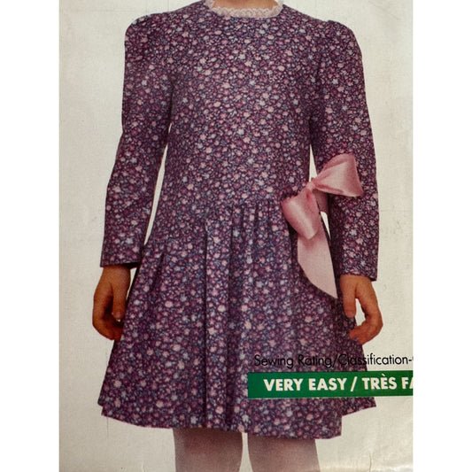 Butterick Sewing Pattern 6910 Girls Dress Easy See and Sew Dirndl Skirt 2 3 4 UC